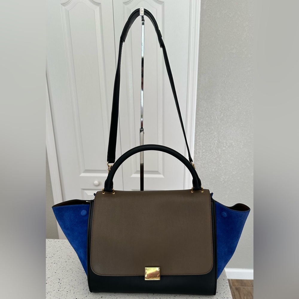 Celine Tricolor Medium Trapeze